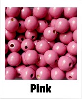 Holzperlen 14mm pink